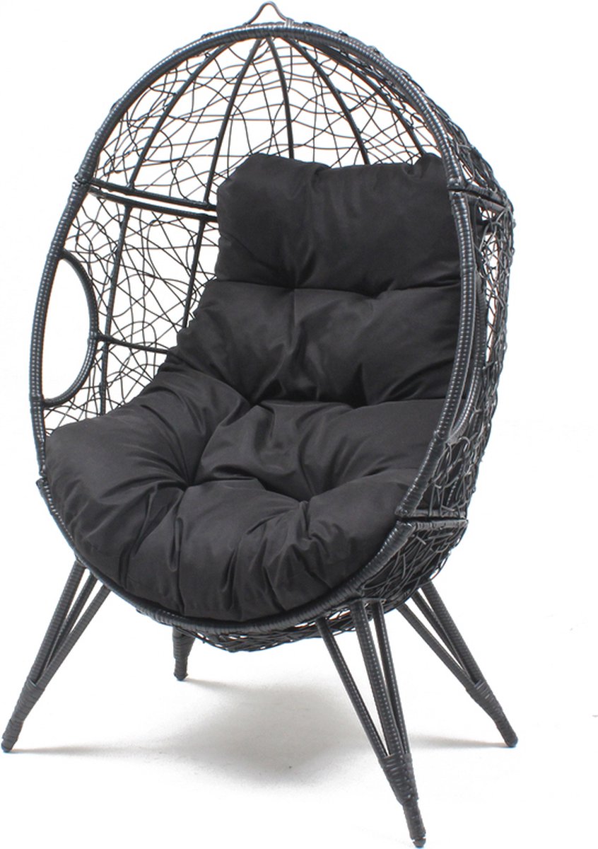 Concept-U - Black Resin Ei -fauteuil Rattan -effect JANE