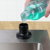 Bastix - Afwasmiddeldispenser met roestvrijstalen pomp, ingebouwde zeepdispenser voor gootsteen en gootsteen, fles van 500 ml, bovenvulling