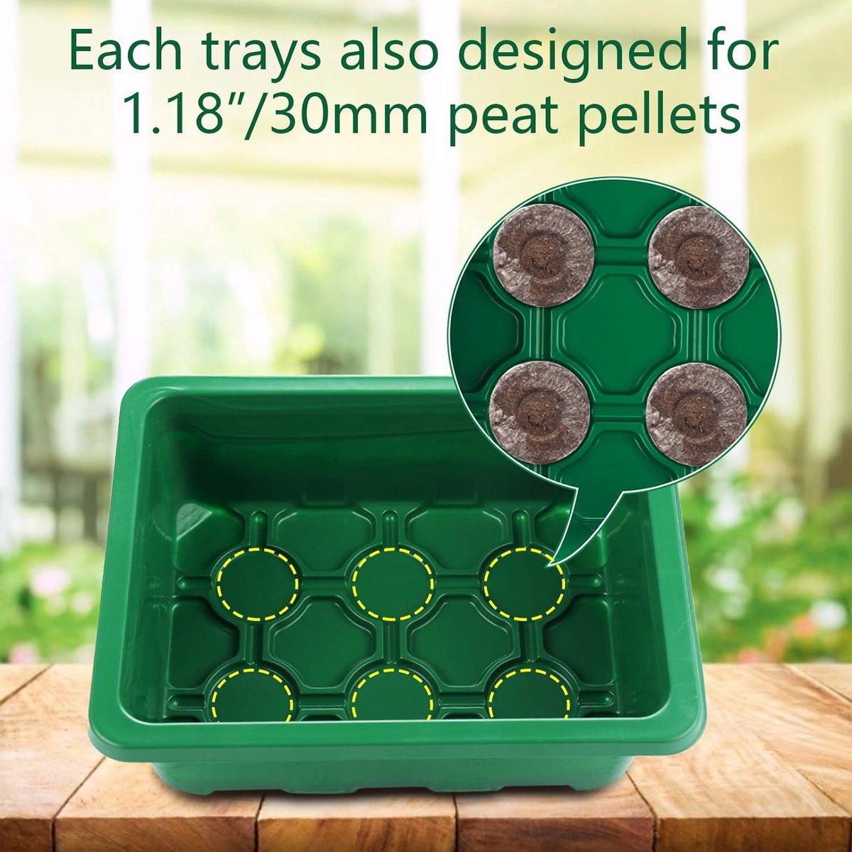 Mini Serre Pour Semis 5 Pièces - Bacs à Semis 60 Cellules Avec Étiquettes | Kit Démarrage Graines Intérieur - 11