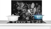 Spatscherm keuken 60x40 cm - Kookplaat achterwand Boeket - Stilleven - Bloemen - Planten - Rood - Muurbeschermer - Spatwand fornuis - Hoogwaardig aluminium