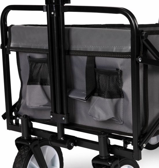 Multistore Bolderkar opvouwbaar 100L en 80kg draagkracht - strandkar - bolderwagen - 360º voorwielen - grijs van Multistore — afbeelding 5