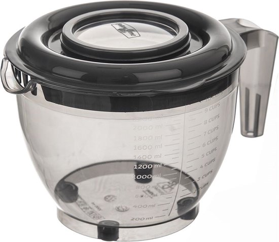 Bol à mélanger avec couvercle Mesure GRIS 2,5 l - Bol à mélanger - Bol à mélanger