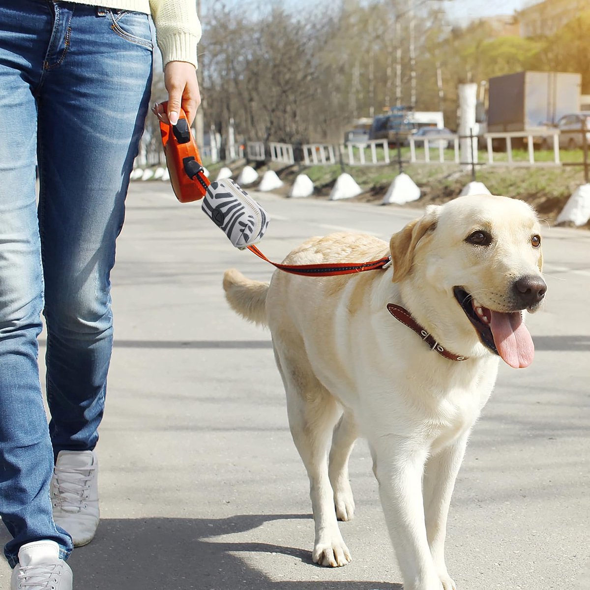 2 stuks hondenpoepzakhouder, Easy Release Puppy Poep Bag Dispenser, Puppy Poo Bags Houder met Karabijnhaak, Comfortabele Poepzakjesdispenser voor de meeste standaard hondenpoepzakjes