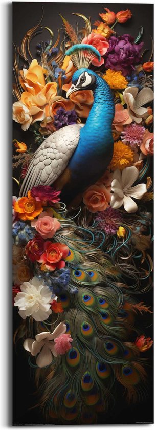 Schilderij Colourful Peacock 90x30 cm