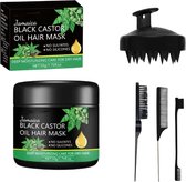 BeautyFit® - Castor Olie - 100% Koudgeperst - Castor Oil - Incl. Ebook, Scalp Massager + kammen - Castorolie Pack - Jamaican Black Castor Oil - Haarverzorging - Masker