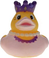 Rubber badeendje prinses - lichtroze - badkamer fun artikelen - size 5 cm - kunststof - speelgoed eendjes