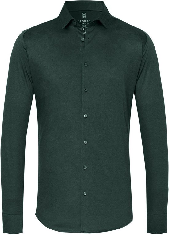 Desoto - Overhemd Strijkvrij Kent Norfolk Blauw - Heren - Maat XL - Slim-fit