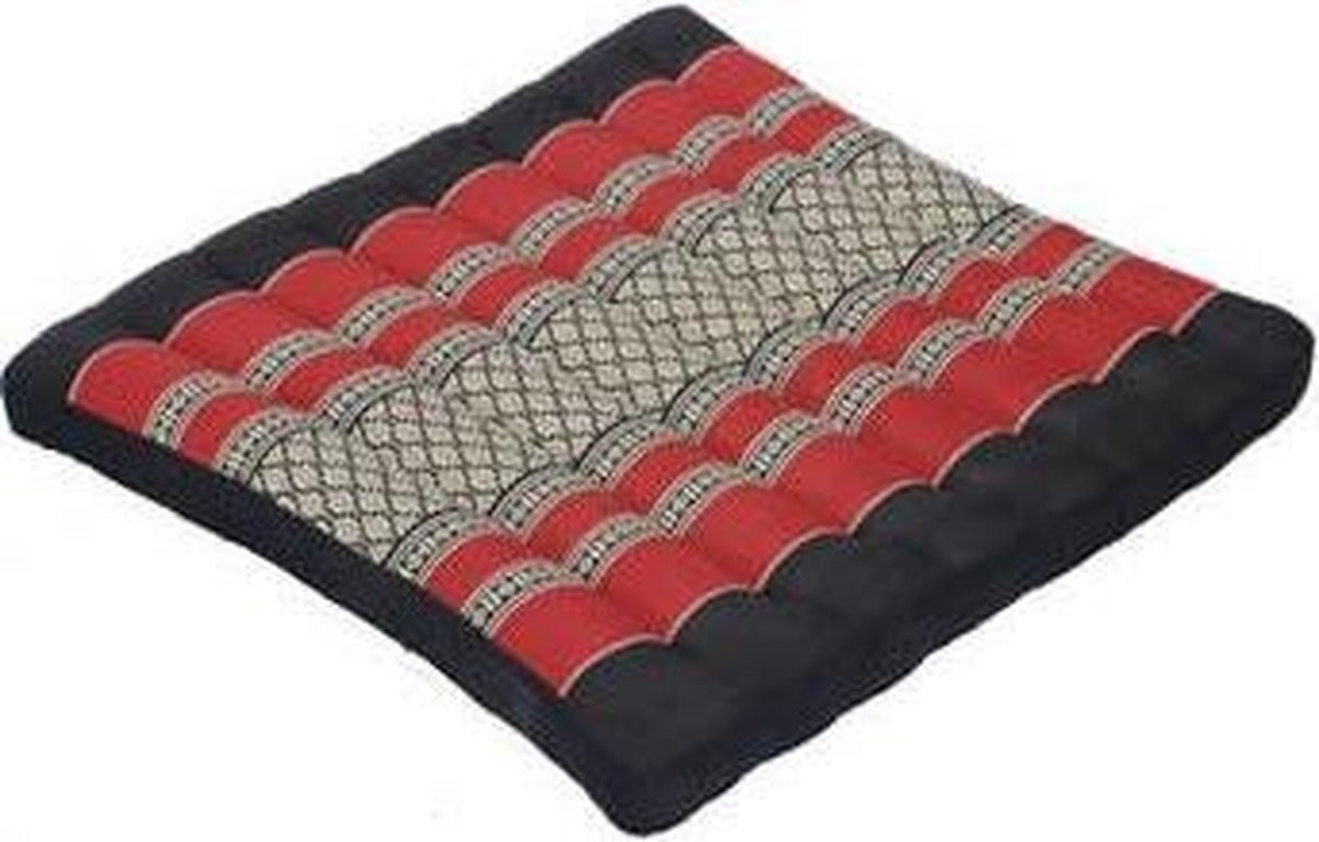 Fine Asianliving Thais Meditatiekussen 42x42cm Yoga Zitkussen Rood Meditatie Mat Matras