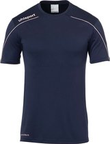 Uhlsport Stream 22 Shirt Korte Mouw Kinderen - Marine / Wit | Maat: 116