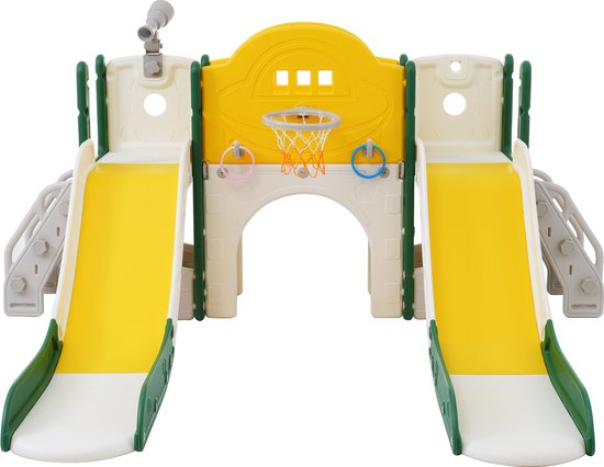 Jouet d'escalade toboggan pour enfants 8 en 1, tables multifonctions avec 2 toboggans
