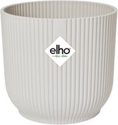 Elho Vibes Fold Rond 18 - Pot De Fleurs pour Intérieur - Ø 18.3 x H 16.8 - Blanc Soie