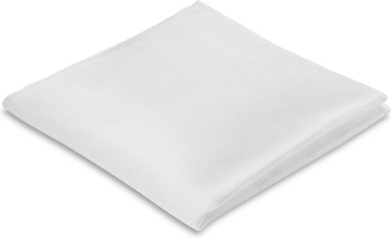 Pochette de costume blanche en sergé de soie
