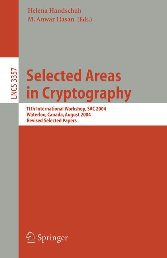 Selected Areas in Cryptography - cover