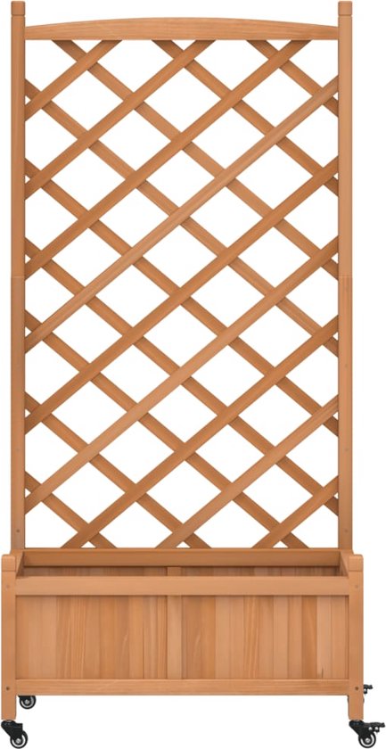 Gecheer 42002911 Tuinplanten met latwerk, 5 stuks, wit, 120 x 120 x 143