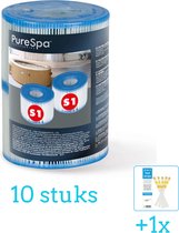 Intex Filter Cartridge S1 voor Opblaas Spa Jacuzzi - 2 stuks - 10 stuks - Voordeelverpakking - Inclusief WAYS Testrips (1 stuks)