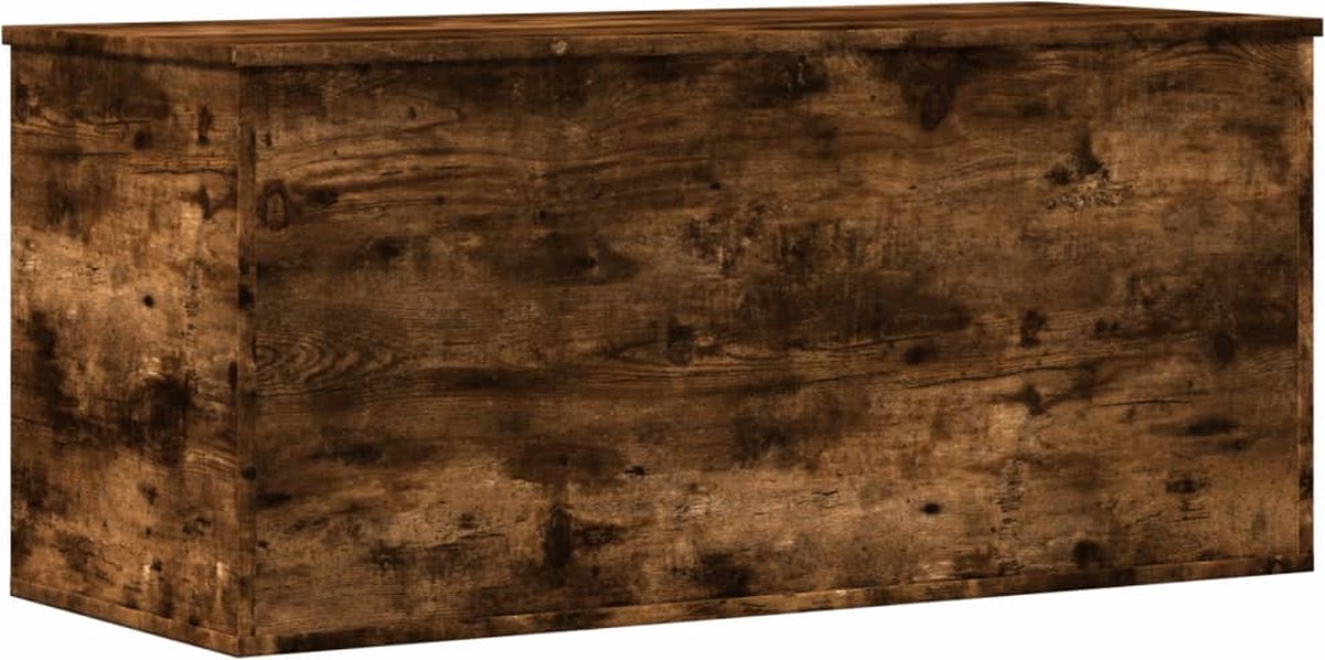vidaXL - Opbergbox - 100x42x46 - cm - bewerkt - hout - gerookt - eikenkleurig