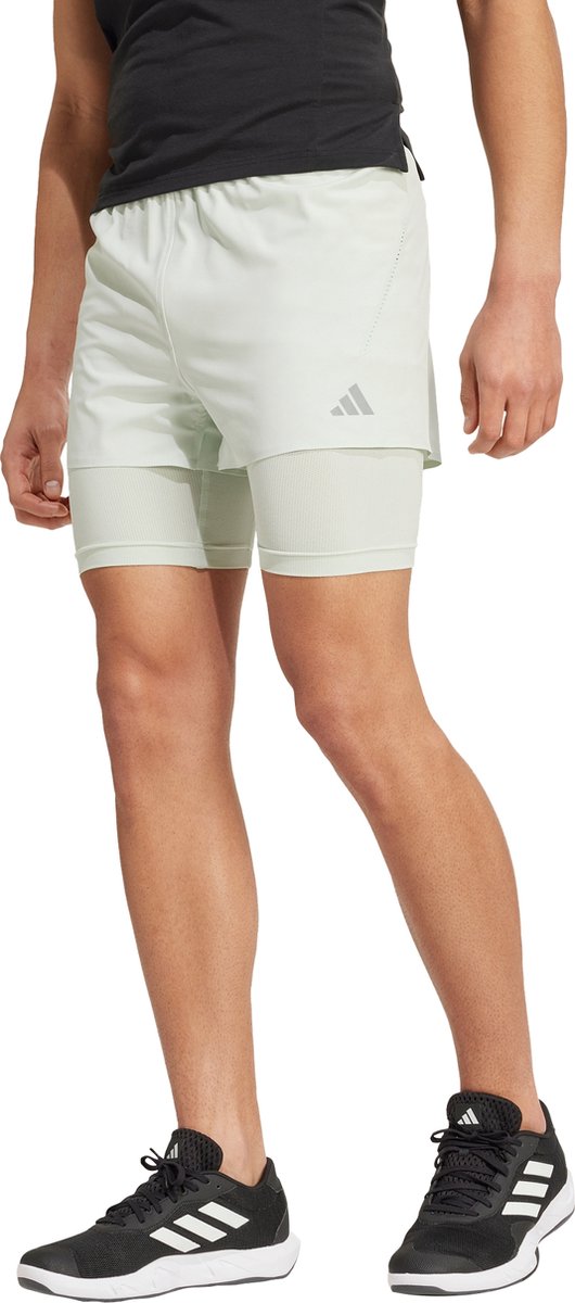 adidas Performance HEAT.RDY Twee-in-Een HIIT Short Heren Groen