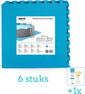 WAYS D'luxe - Multifunctionele ondertegel - Blauw - (8 stuks per verpakking) - 6 stuks - Voordeelverpakking - Inclusief WAYS Testrips (1 stuks)