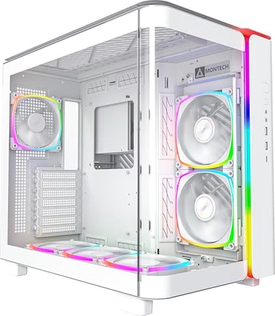 Montech King 95 Pro Wit - Midtowermodel - ATX - 8 x 2.5", 5 x 3.5" - wit