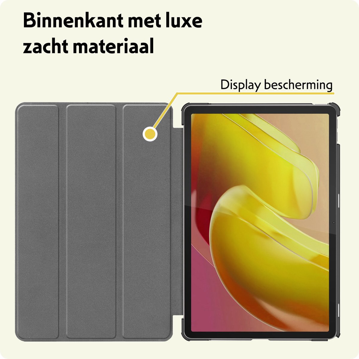 Hoes Geschikt voor Lenovo Tab M11 Hoes Luxe Hoesje Book Case Met Screenprotector - Hoesje Geschikt voor Lenovo Tab M11 (11 inch) Hoes Cover - Rood