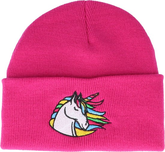 Hatstore- Rainbow Unicorn Pink Cuff - Unicorns Cap