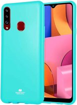 GOOSPERY JELLY Full Coverage Soft Case voor Galaxy A20s (Mintgroen)