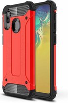 Magic Armor TPU + PC combinatie Case voor Galaxy A20e (rood)