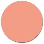 Ronde muursticker effen kleur - WallCatcher | 80 cm | Behangsticker Zalm kleur wandcirkel