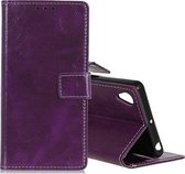 Retro Crazy Horse Texture Horizontal Flip Leather Case voor Huawei Honor 8S, met houder & kaartsleuven & fotolijst (paars)