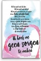 Cadeaubord kunststof A4 - Gods geliefde kind - Ik hoef me geen zorgen te maken