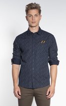 Overhemd Regular Fit Print Navy (152183 - 0222)