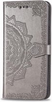 Bloemen Book Case - Samsung Xcover 4 / 4s Hoesje - Grijs