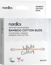 Nordics Wattenstaafjes Afbreekbaar Bamboe/katoen Wit 100 Stuks