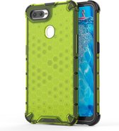 Shockproof Honeycomb PC + TPU Case voor OPPO F9 (groen)