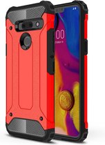 Magic Armor TPU + PC combinatie Case voor LG G8 ThinQ (rood)