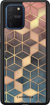 Samsung S10 Lite hoesje - Cubes art | Samsung Galaxy S10 Lite case | Hardcase backcover zwart