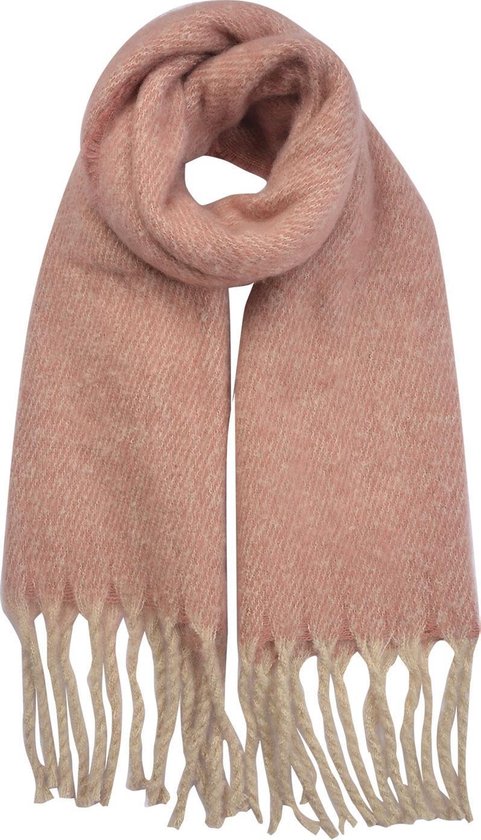 Melady Wintersjaal Dames 50x180 cm Roze Synthetisch Wintershawl