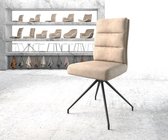 Draaistoel Pela-Flex kruisframe konisch zwart vintage beige