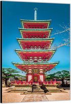 Dibond –Pagode– 80x120cm Foto op Aluminium (Met Ophangsysteem)