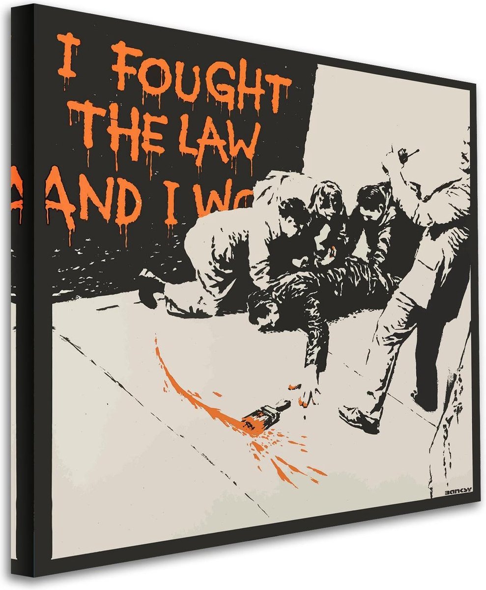 Banksy I Fought The Law And I Won Canvas Print