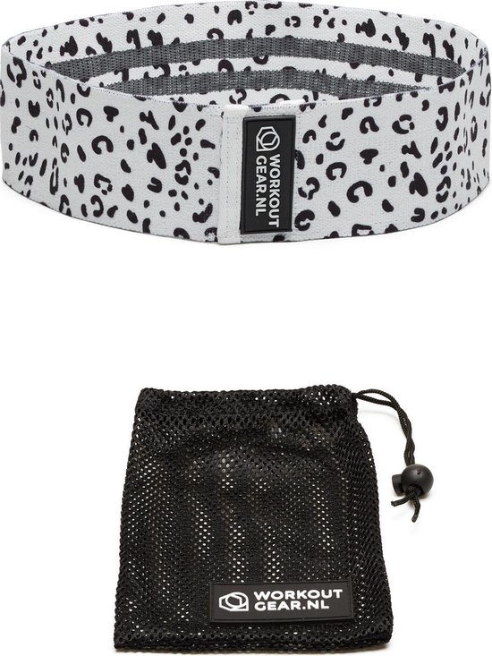 Workout Gear - Resistance Band - Panterprint - Wit - Zwart - 11/16kg