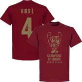 Liverpool Trophy Virgil 4 Champions of Europe 2019 T-Shirt - Rood - XXL