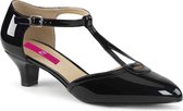 Pleaser Pink Label Pumps -47 Shoes- FAB-428 Paaldans schoenen Zwart