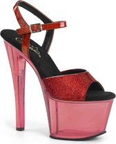 Pleaser Sandaal met enkelband, Paaldans schoenen -40 Shoes- SKY-308N Paaldans schoenen Rood