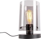 QAZQA dome - Design Tafellamp - 1 lichts - H 25 cm - Zwart - Woonkamer | Slaapkamer | Keuken