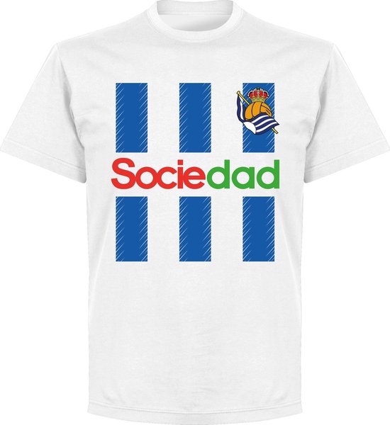 Real Sociedad Team T-Shirt - Wit - 5XL