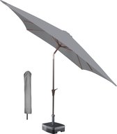 Kopu® vierkante parasol Altea 230x230 cm met hoes - Light Grey