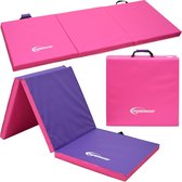 XL gymnastiekmat 190 x 60 x 5 cm turnmat sportmat zachte vloermat roze