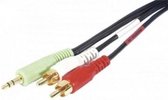 EXC 108803 audio kabel 10 m 3.5mm 2 x RCA Zwart