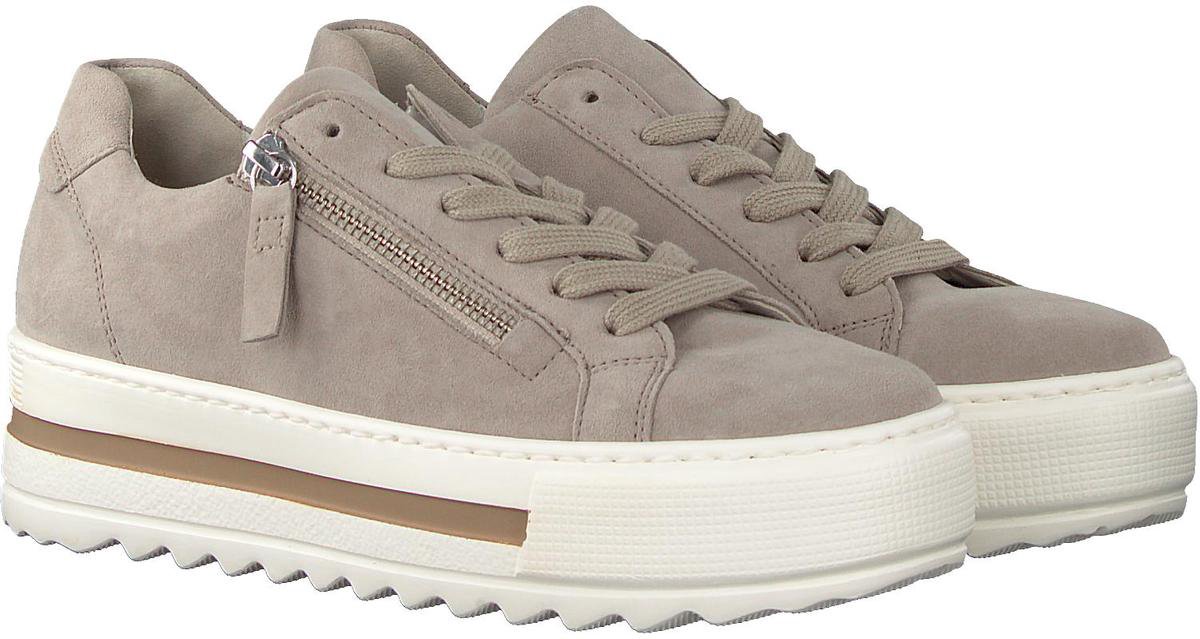 Gabor Dames Lage sneakers 498 - Beige - Maat 36 | bol.com